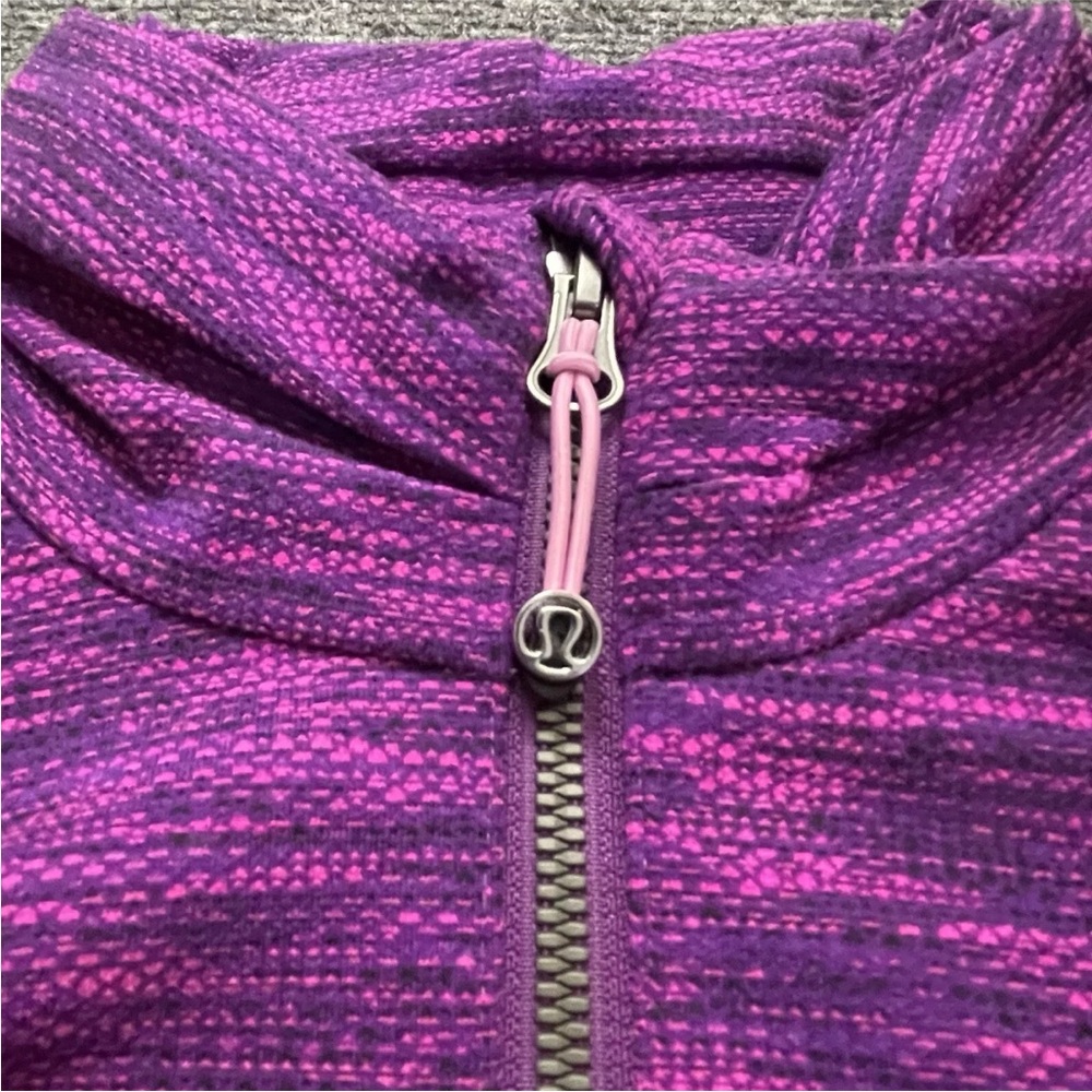 Lululemon Womens Jacket 8 Hustle In Your Bustle Zip Up Jacquars Space Dye Viole - Picture 8 of 11